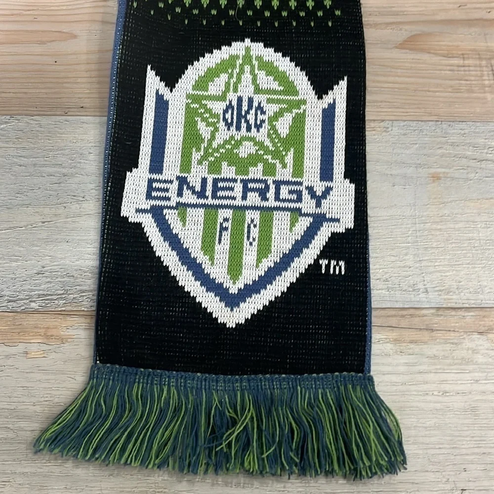 Oklahoma City Energy FC Soccer Scarf Sports Scarf Blue Black Green W7” L61”
